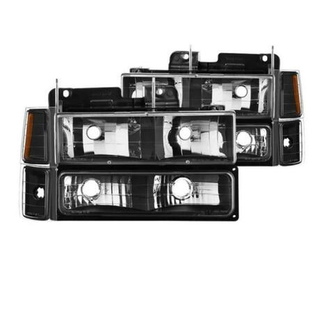 SPYDER Black Euro Headlights with Corner Lights 5072221